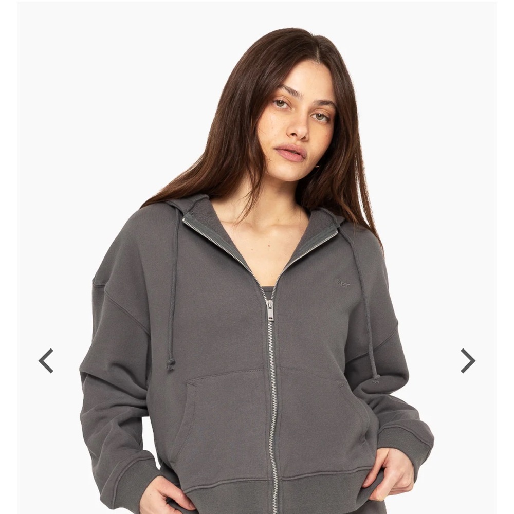 SET ACTIVE Gray Zip-Up Hoodie